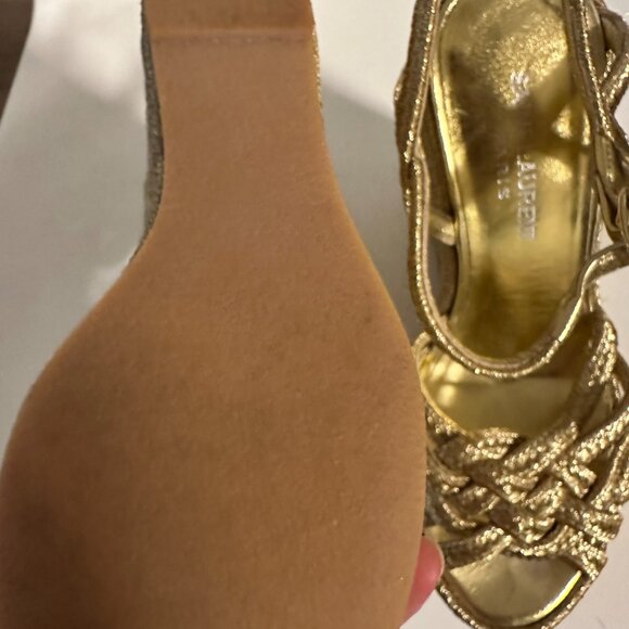 YSL Gold Wedge Braided Shoe - "Jute" - Picture 5 of 5